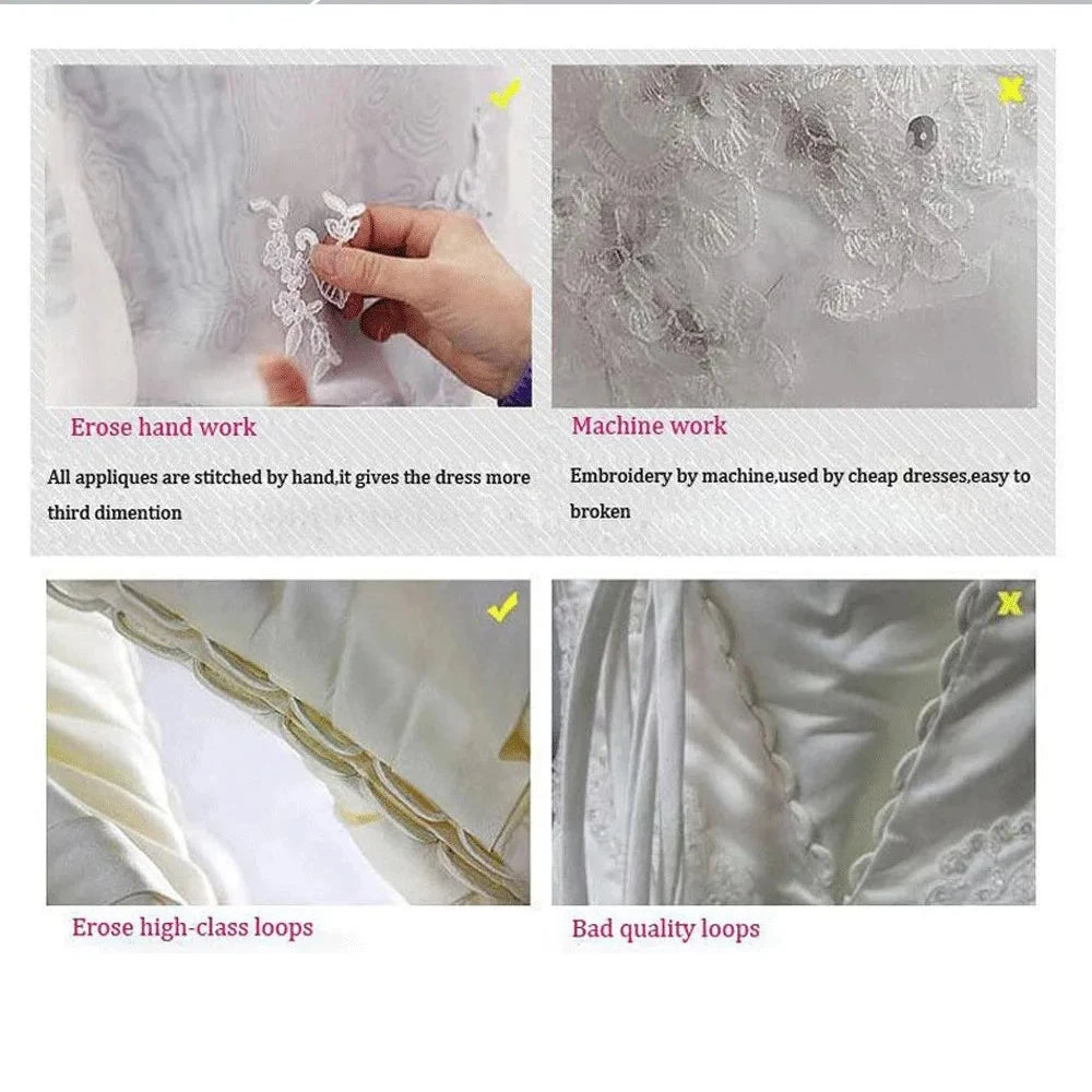 Exquisite White Wedding Dresses Strapless Sleeveless A Line Backless High Quality Sets Formal Event Banquet Prom Marriage Gowns