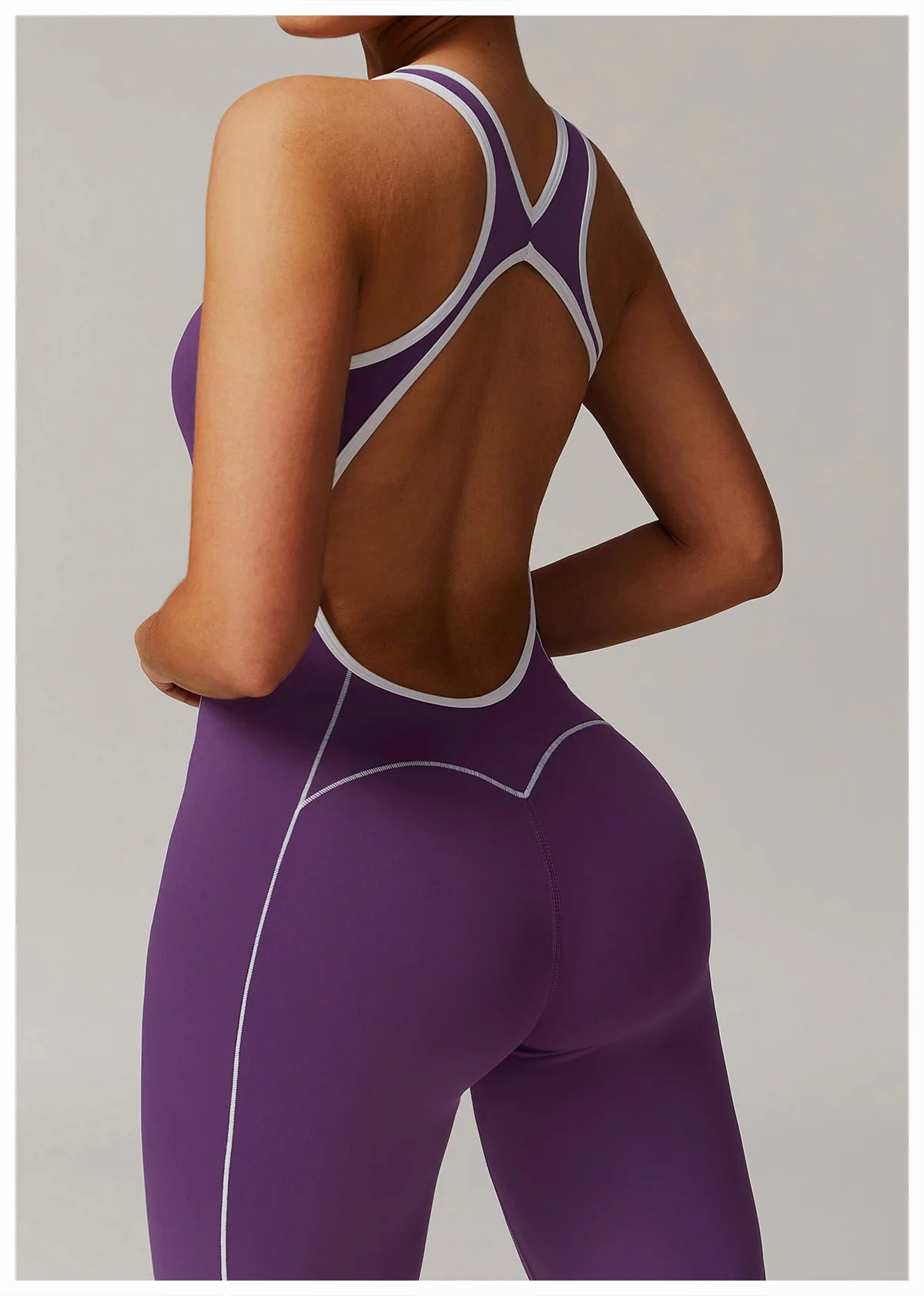 Sexy Backless Bodysuit Women's Set Tracksuits Fitness Sports Jumpsuit Yoga One-piece Suit Flared Pant Fast Dry Workout Clothes