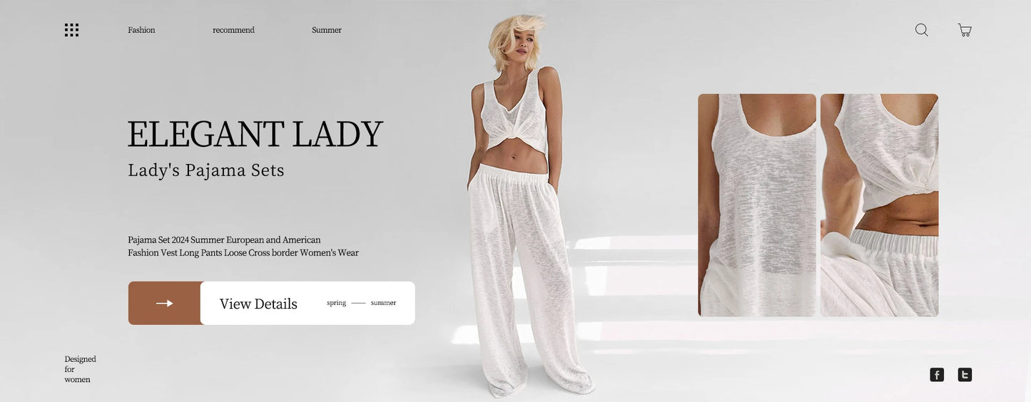 Marthaqiqi Casual Ladies Pajama Set Sexy Spaghetti Strap Sleepwear Sleeveless Nightgowns Tank Top Sleepwear Pants Nightwear Suit