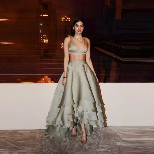 Elegant Skirts For Women To Party TieredLong Bridal Skirt faldas para mujeres High Waist High Low Maxi Skirts