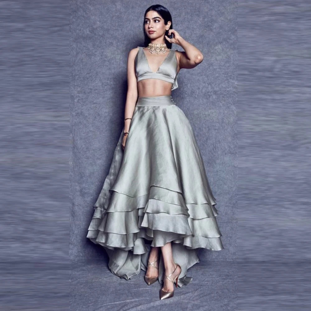 Elegant Skirts For Women To Party TieredLong Bridal Skirt faldas para mujeres High Waist High Low Maxi Skirts