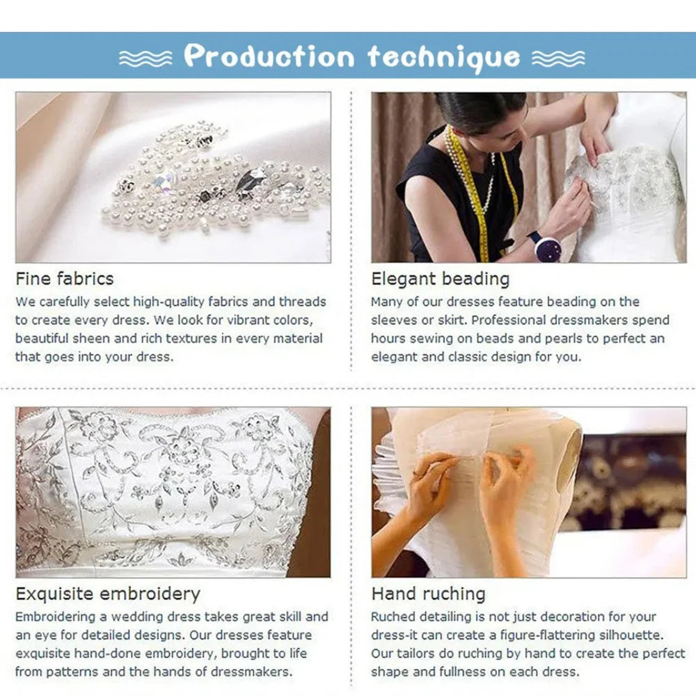 Exquisite White Wedding Dresses Strapless Sleeveless A Line Backless High Quality Sets Formal Event Banquet Prom Marriage Gowns