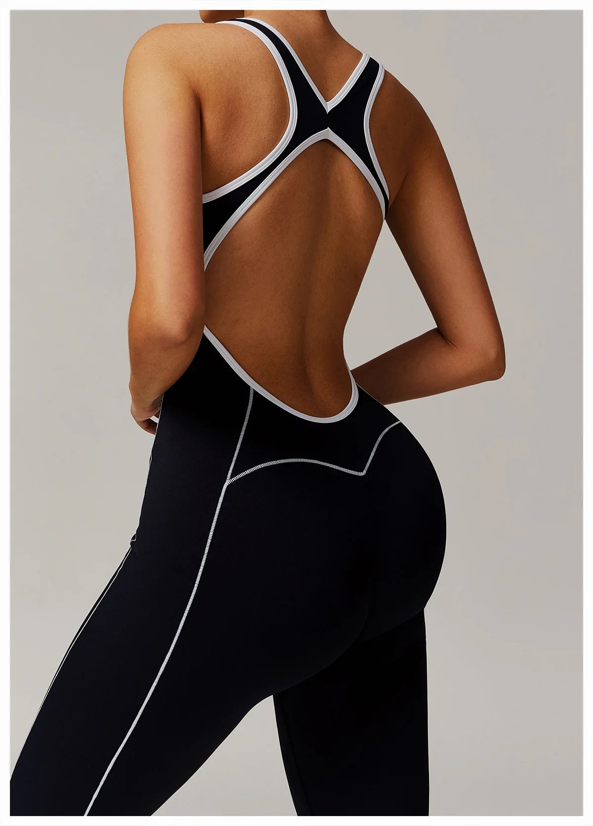 Sexy Backless Bodysuit Women's Set Tracksuits Fitness Sports Jumpsuit Yoga One-piece Suit Flared Pant Fast Dry Workout Clothes