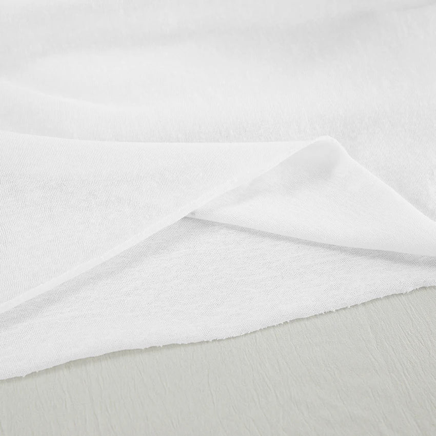 Hiloc 2025 Casual White Robe Female Spring Loose O Neck Night Dress Women Fashion Knitted Long Sleeve Sleepwear Woman Dresses