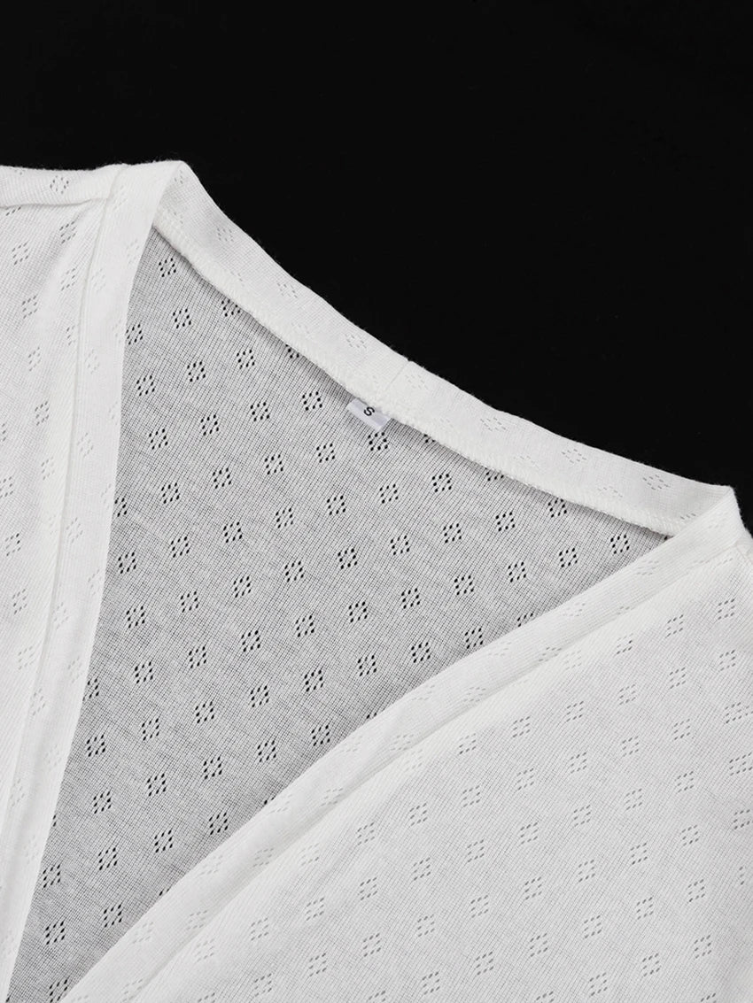 Marthaqiqi Casual Female Pajamas Set Long Sleeve Robe V-Neck Sleepwear Spaghetti Strap Nightie Mini Dress Women Nightgowns Suit